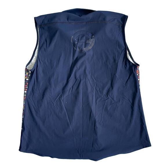 FORAY Golf Core Sleeveless Polo Navy Floral Women’s Size XL - Picture 3 of 4